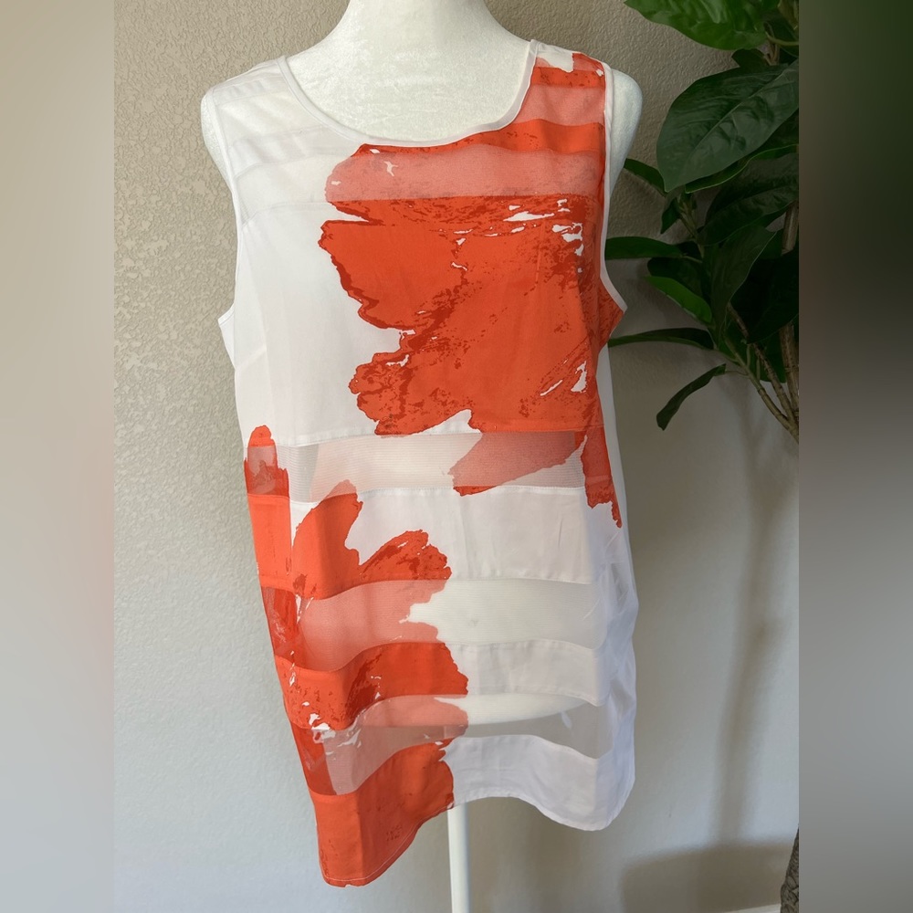 Maison Coupé M sleeveless semi sheer blouse